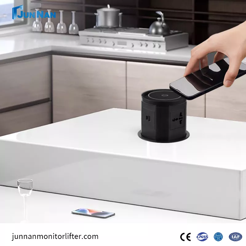 Gizli Nutiz Ofis Masa Power Outlet Konferans Tablosu USB Port ile Yukarı Soket