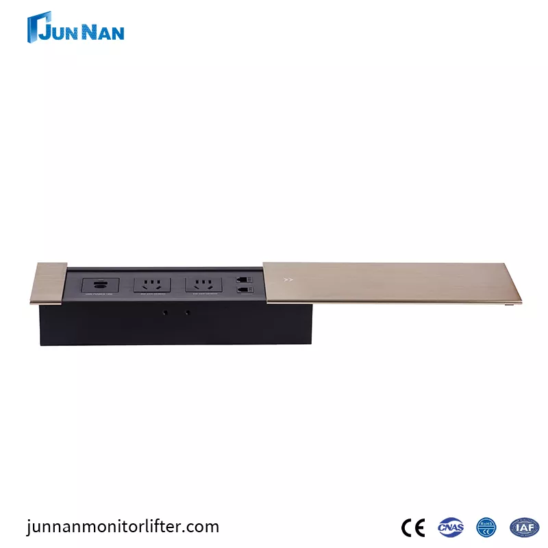 Masa Üstü Montajlı AB Power Pop Up Mobilya Soketi Çift USB ile